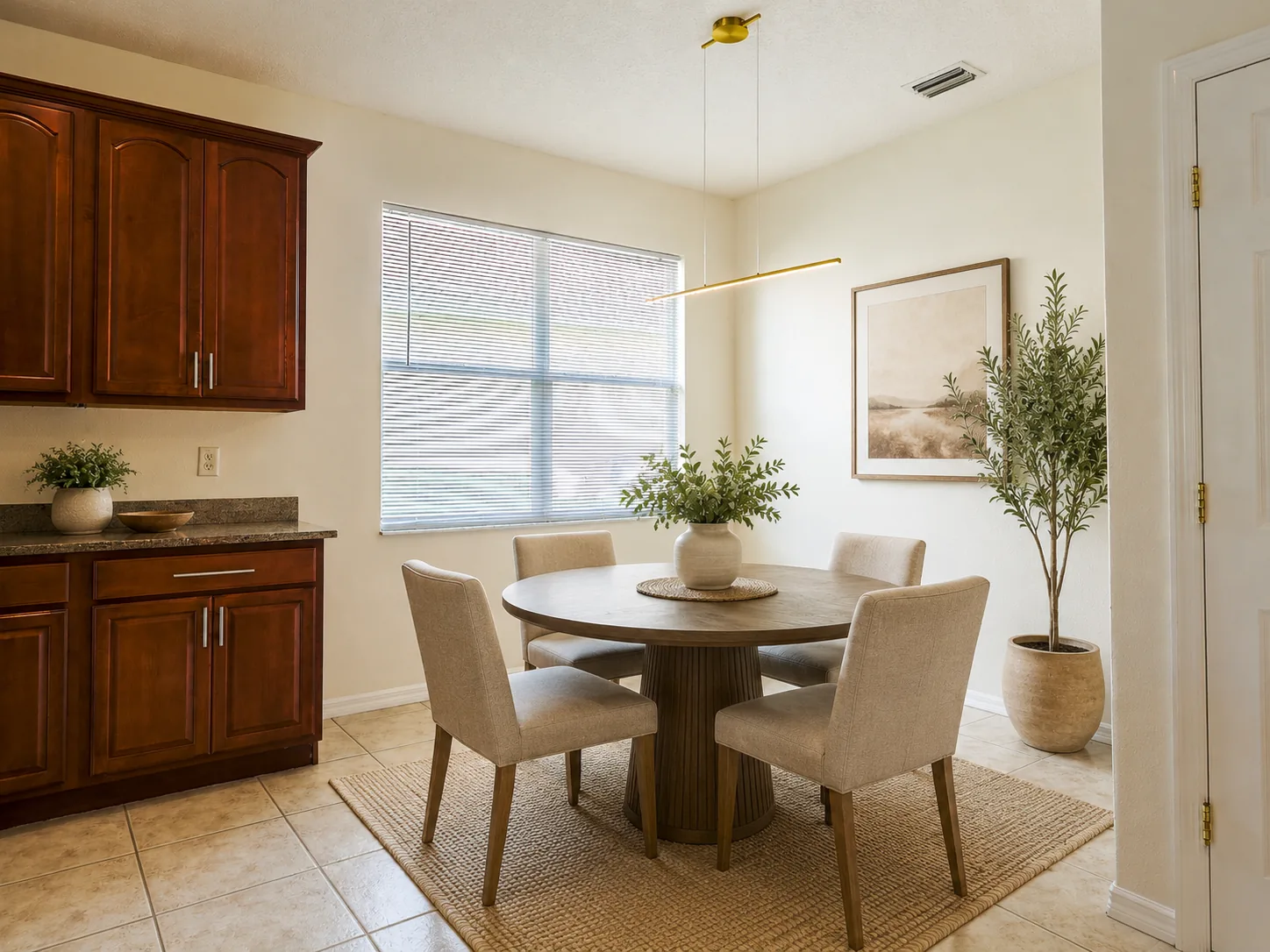 Dining room photographed for a Tampa Bay real estate listing