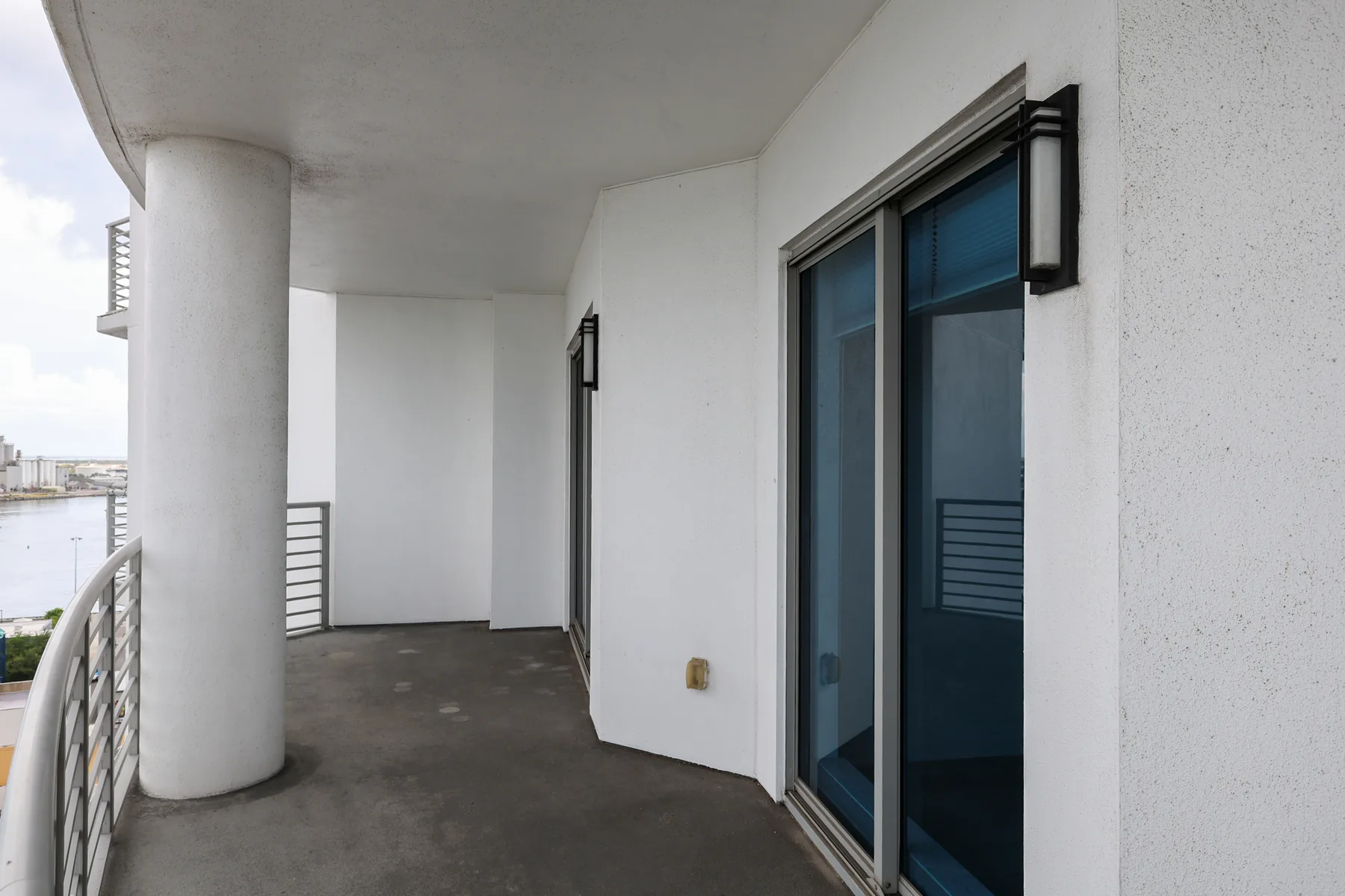 High-rise balcony photographed for a Tampa area property listing