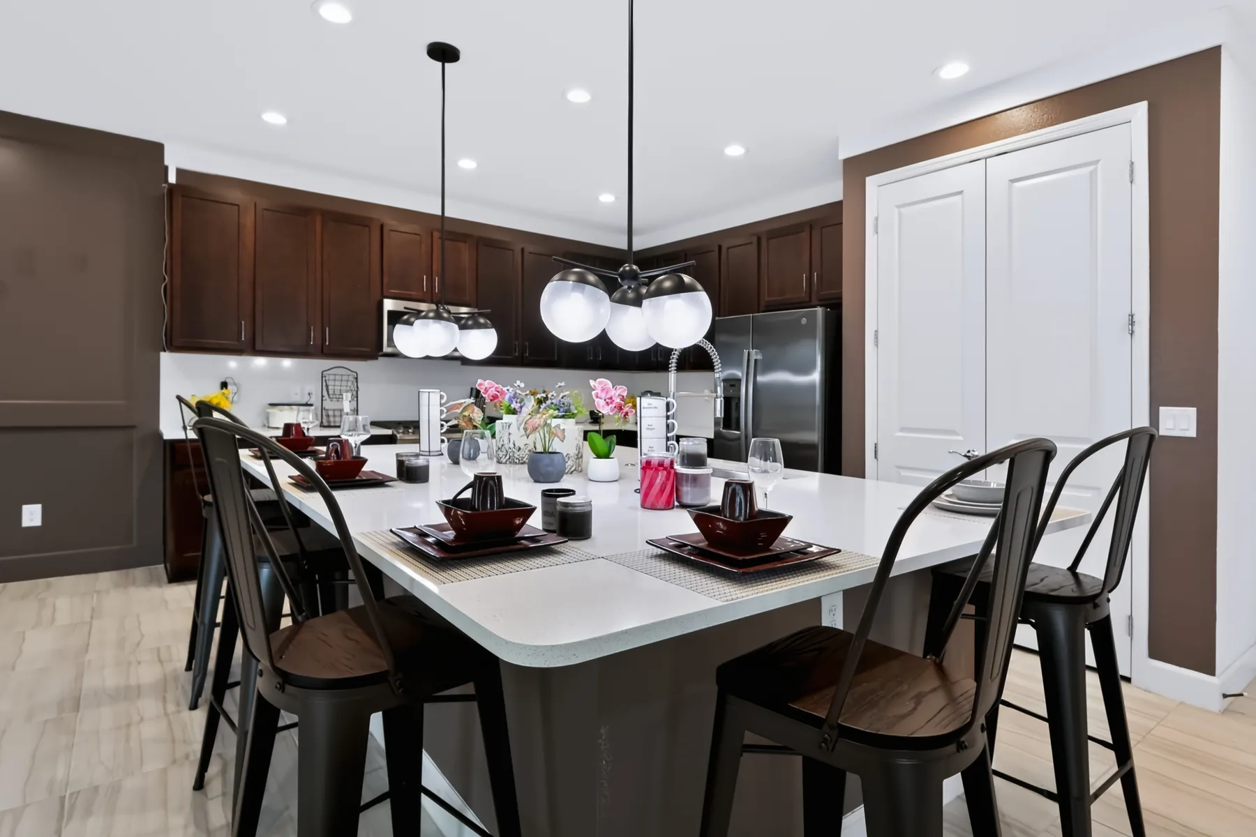 Kitchen and dining area photographed for a Tampa Bay property listing